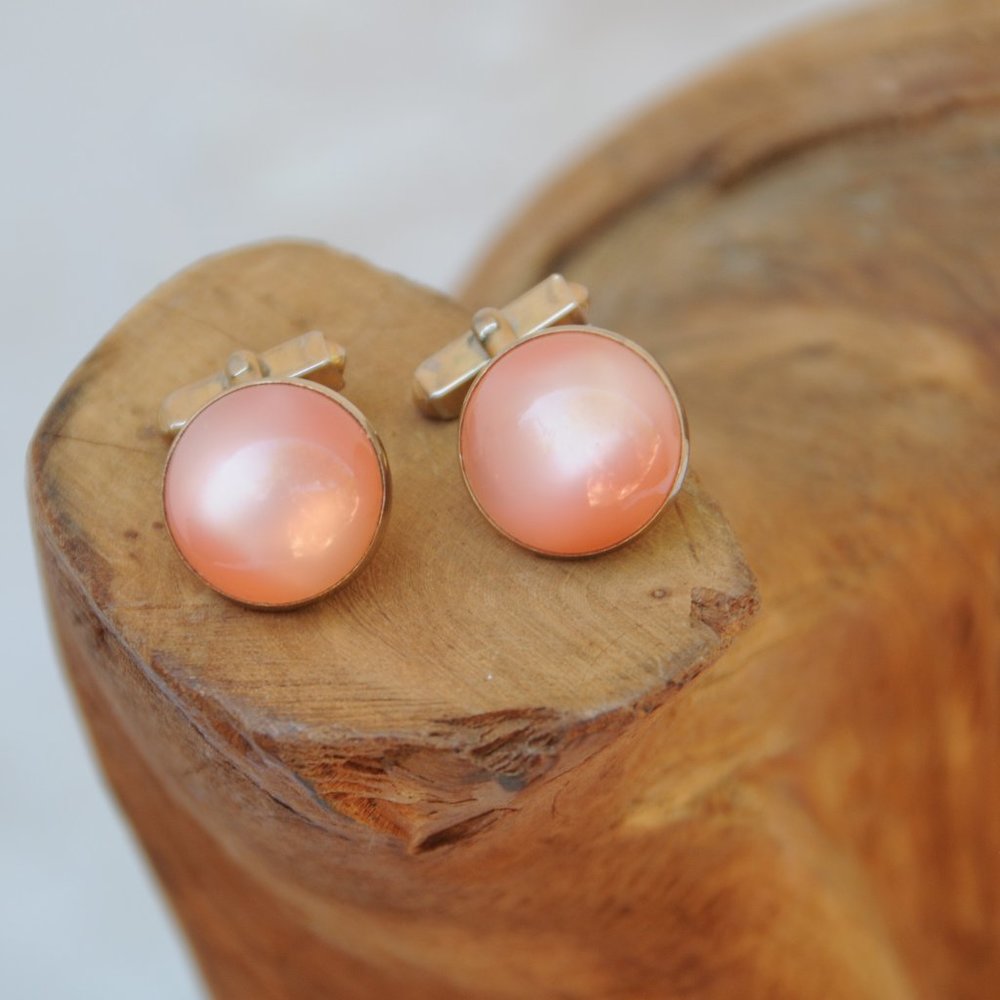 EUC Vintage Pink Swank Cuff Links